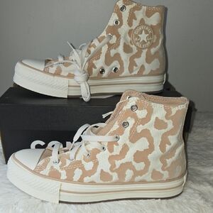 Converse Chuck Taylor All-Star EVA Lift Leopard Sneakers Kid 5 Woman 7
